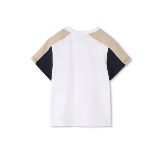 Hugo Boss Baby - Boy Logo Short Sleeve Tee And Shorts, White & Beige