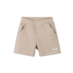 Hugo Boss Baby - Boy Logo Short Sleeve Tee And Shorts, White & Beige
