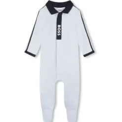 Hugo Boss Baby - Boy Polo Footie, Azul Claro
