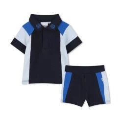 Hugo Boss Baby - Boy Set Polo & Shorts Light Blue & Navy