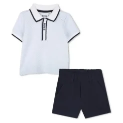 Hugo Boss Baby - Boy Set Polo & Shorts Light Blue & Navy
