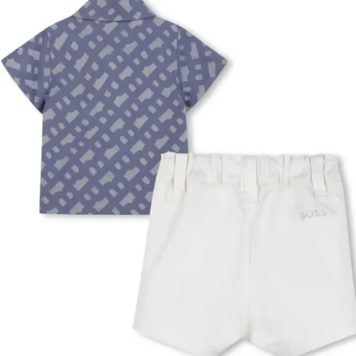 Hugo Boss Baby - Boy Shirt & Shorts Set, Blue