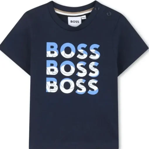 Hugo Boss Baby - Boy Short Sleeves Tee-Shirt, Navy Blue