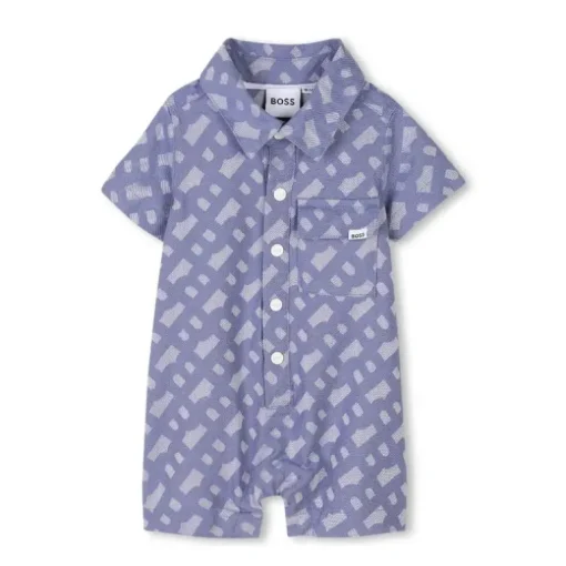 Hugo Boss Baby - Boy Short All In One & Bucket Hat, Blue