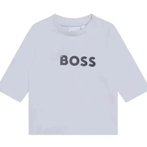 Hugo Boss Baby - Camiseta manga longa Little Boss, branca