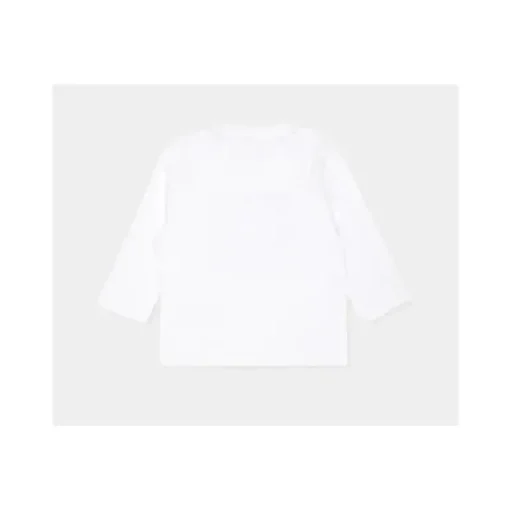 Hugo Boss Baby - Camiseta de manga comprida estampada com vários logotipos, branca