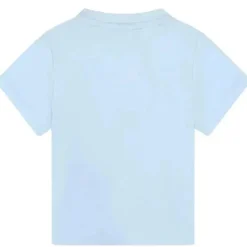 Hugo Boss Baby - Camiseta básica com logo e manga curta, azul