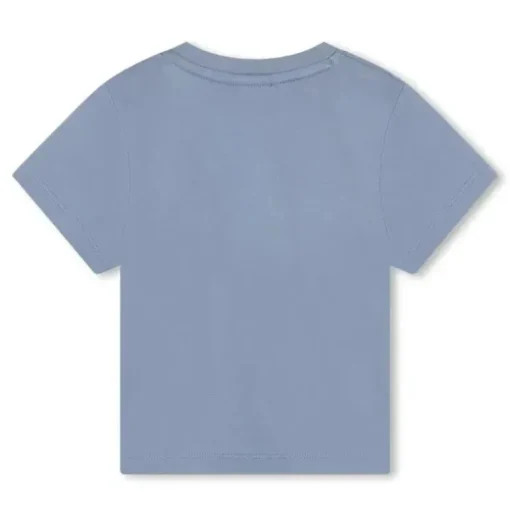 Hugo Boss Baby - Camiseta básica com logo e manga curta, cinza
