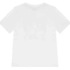 Hugo Boss Baby - Camiseta de manga comprida estampada com vários logotipos, branca