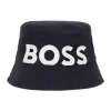 Hugo Boss Baby - Chapéu Bucket de algodão reversível, azul marinho