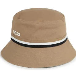 Hugo Boss Baby - Chapéu Bucket Reversível, Branco/Bege