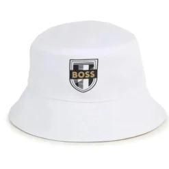Hugo Boss Baby - Chapéu Bucket Reversível, Branco/Bege