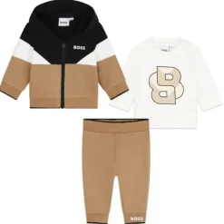 Hugo Boss Baby - Conjunto de algodão para bebê, marrom