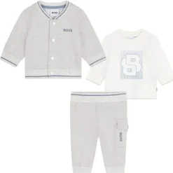 Hugo Boss Baby - Conjunto de lã estampada, cinza
