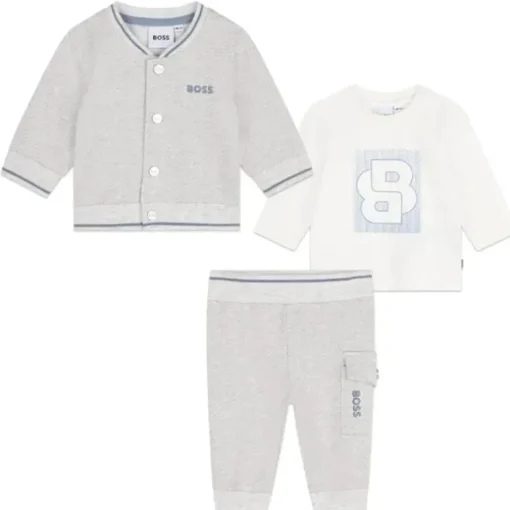 Hugo Boss Baby - Conjunto de lã estampada, cinza