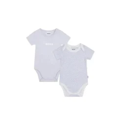 Hugo Boss Baby - conjunto de macacão menino 2Pk, azul claro