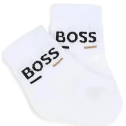 Hugo Boss Baby - Conjunto de meias 3Pk branco, preto e bege