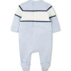 Hugo Boss Baby - Conjunto de Footie e Babador para Menino, Azul Claro