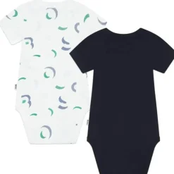 Hugo Boss Baby - Conjunto de corpo para bebê 2 unidades, marinho/branco