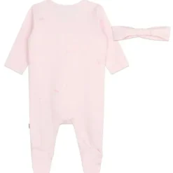 Hugo Boss Baby - Conjunto de Footie, Faixa de Cabeça e Cobertor, Rosa