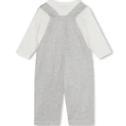Hugo Boss Baby - Conjunto de camiseta de manga comprida e macacão, cinza