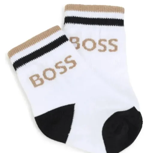 Hugo Boss Baby - Conjunto de meias 3Pk branco, preto e bege