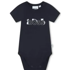 Hugo Boss Baby - Conjunto de corpo para bebê 2 unidades, marinho/branco