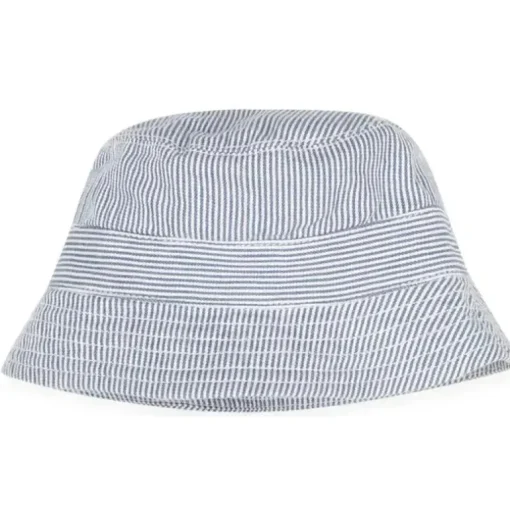Hugo Boss Baby - Conjunto de algodão listrado tudo em um e chapéu, azul