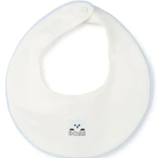 Hugo Boss Baby - Conjunto de Footie e Babador para Menino, Azul Claro