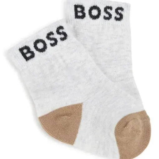 Hugo Boss Baby - Conjunto de meias 3Pk branco, preto e bege