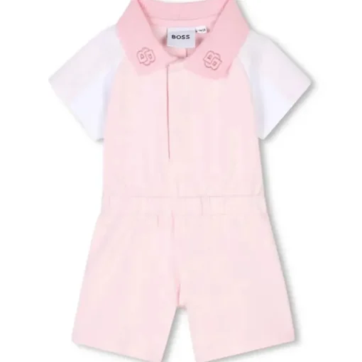 Hugo Boss Baby - Girl All In One Romper Pink Pale