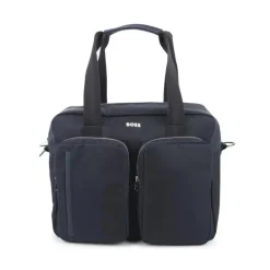Hugo Boss Baby - Logo Applique Changing Diaper Bag Navy
