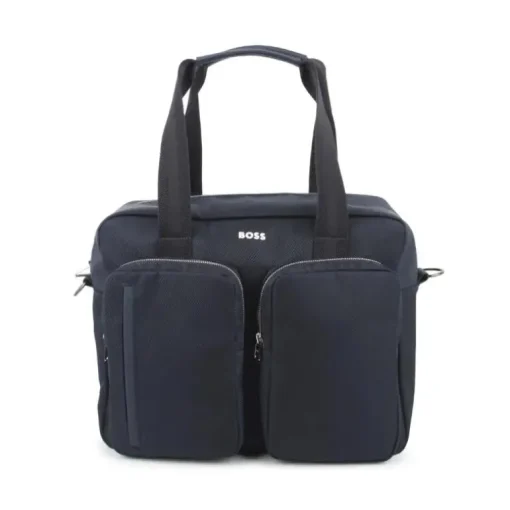Hugo Boss Baby - Logo Applique Changing Diaper Bag Navy
