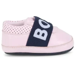 Hugo Boss Baby - Logotipo de chinelos macios para meninas, rosa