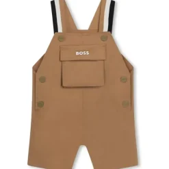 Hugo Boss Baby - Macacão Curto e Alça de Ombro, Bege