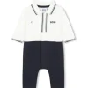 Hugo Boss Baby - Macacão de gola polo Ceremony, azul marinho