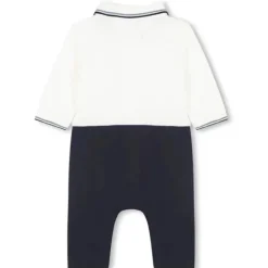 Hugo Boss Baby - Macacão de gola polo Ceremony, azul marinho