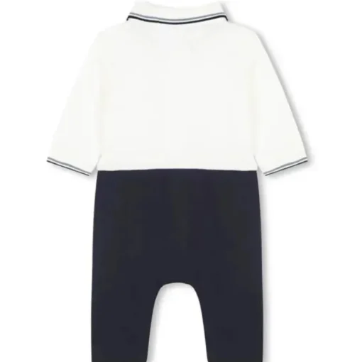 Hugo Boss Baby - Macacão de gola polo Ceremony, azul marinho
