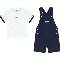 Hugo Boss Baby - macacão e camiseta menino, azul marinho e branco