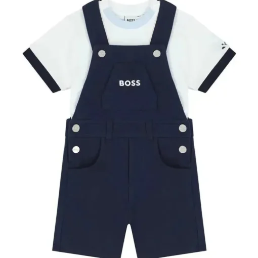 Hugo Boss Baby - macacão e camiseta menino, azul marinho e branco