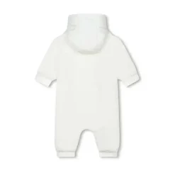 Hugo Boss Baby - Macacão Teddy Fleece Branco com Capuz