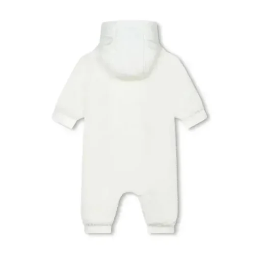 Hugo Boss Baby - Macacão Teddy Fleece Branco com Capuz