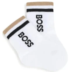 Hugo Boss Baby - Meias 3Pk Branco e Bege