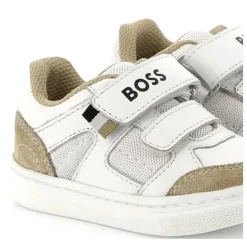 Hugo Boss Baby - Mini Me Sneaker Velcro Closure, White/Beige