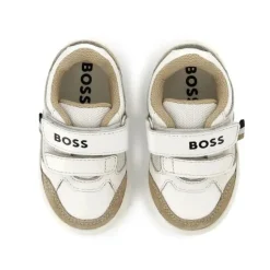 Hugo Boss Baby - Mini Me Sneaker Velcro Closure, White/Beige