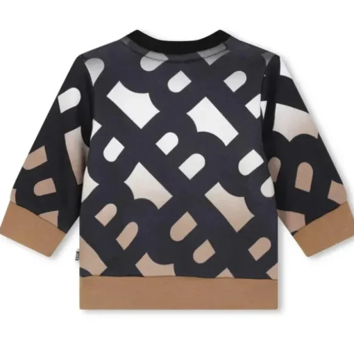 Hugo Boss Baby - Moletom Allover B Monogram, Preto/Bege
