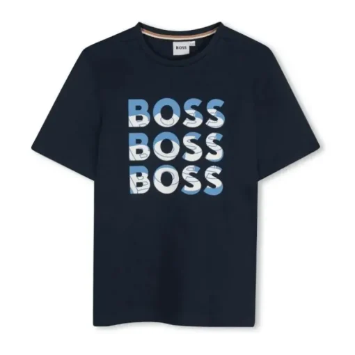 Hugo Boss Baby - Multi Logo Short Sleeve Tshirt Navy