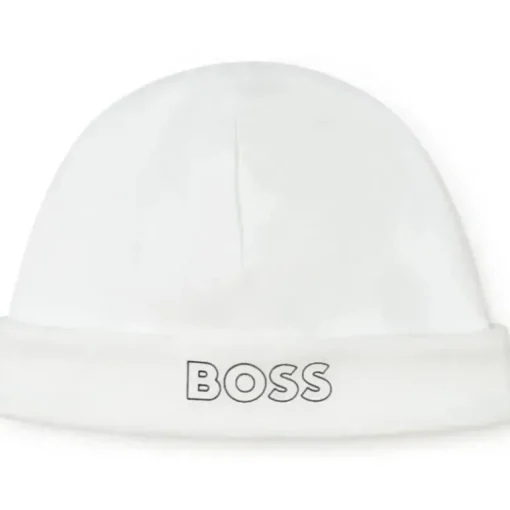 Hugo Boss Baby - Pijama e gorro Boss Boys, branco