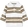 Hugo Boss Baby - Polo de manga comprida listrada, branca