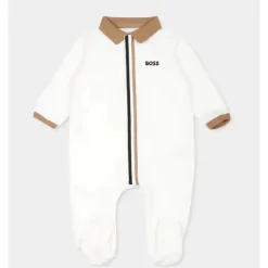 Hugo Boss Baby - Polo Footie, Branco/Bege